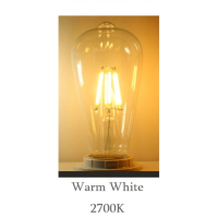 ราคา หลอดไฟโบราณ Edison 6W ST64 หลอดไฟหลอดไส้ ฐาน E27 เทียบเท่า 60W 2700K วอร์มไวท์ แก้วใส (17714370455)