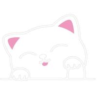 ราคา สติกเกอร์ PVC ไดคัท แต่งรถ แต่งกระจก น้องแมวกวัก Lucky Cat ทนน้ำ ทนแดด พร้อมส่ง (17140692463)