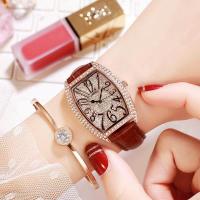 ราคา GEDI นาฬิกาสำหรับผู้หญิงแฟชั่นผู้หญิงนาฬิกาหนังย้อนยุครูปทรงกระบอกนาฬิกาแฟชั่นผู้หญิงควอตซ์กันน้ำ Watch12010 (10153761728)