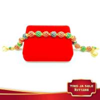ราคา สร้อยข้อมือทอง ไม่ลอกไม่ดำ หนัก3บาท ลายตุ้มทอง ลงยา ห้อยหัวใจลายฉลุ สร้อยข้อมือทองปลอม เหมือนจริงที่สุด ทองโคลนนิ่ง สร้อยข้อมือ (1410386053)