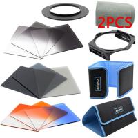 ราคา KnightX 9Pcs เต็มรูปแบบ ND4 Gradual ND4สีฟ้าสีส้ม Filter สำหรับ Cokin P ชุด SLR DSLR เลนส์กล้องถ่ายรูป (7315050243)