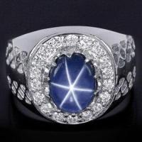 ราคา แหวนเงินแท้ 925 พลอยไพลินสตาร์ Blue Star Sapphire น้ำหนัก 2 88 กะรัต เนื้อเนียนขาสวยค่ะ (16202805659)