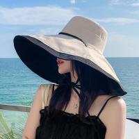 ราคา หมวกชาวประมงปีกขนาดใหญ่มาใหม่พร้อมผ้าคลุมหน้าปีกกว้างฤดูร้อนของผู้หญิงขอบสองด้านหมวกป้องกัน UV ป้องกันเงาดวงอาทิตย์แสงแดดและ Topi Bucket หมวกบังแดดหมวกปีกกว้างปีกกว้าง (20565646365)