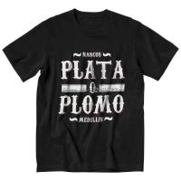 ราคา New Funny Narcos Plata O Plomo T Shirt Men Cotton Tshirt Pablo Escobar Tees Tshirt Gift (19987195617)