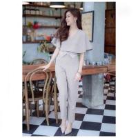 ราคา TW2686 จั้มปีกค้างคาวขายาว เชือกผูกโบว์ (809538226)