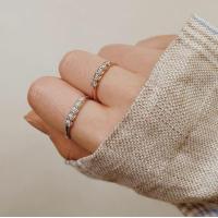 ราคา Gails RFK375 Five Diamond Ring แหวนฝังเพชรแถว 5 เม็ด (18293727620)
