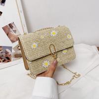 ราคา กระเป๋าสานสะพายไหล่ลายดอกไม้กระเป๋าหิ้วสำหรับผู้หญิงกระเป๋าพกพาแบบมีโซ่คล้องกระเป๋าสานสานสานสานแบบย้อนยุคหัวเข็มขัดหัวเข็มขัดแฟชั่นสำหรับผู้หญิง (17732146434)