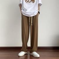 ราคา กางเกงสแลคขากว้างทรงหลวมสไตล์เกาหลีผู้ชายแฟชั่นสีขาวสบายๆกางเกงขายาวสีน้ำตาลสำหรับผู้ชาย กางเกงขายาวชาย กางเกงสแลคชาย (18635134413)