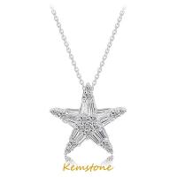 ราคา สร้อยคอจี้เพชรรูปดาวห้าแฉกสำหรับผู้หญิงของขวัญเครื่องประดับที่สง่างามสำนักงาน (18172982193)