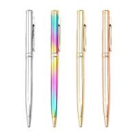 ราคา Metal Ballpoint Pen Stainless Steel Rotating Ball Pen for School Office Bright Writing Point 1 0mm 4 in 1 (19518694085)