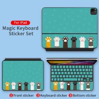 ราคา 3 Pieces Laptop Sticker Skin 2021 IPad Pro 11 12 9 Inch Magic Keyboard Decal Cover for IPad Air 4 Cute Cartoon Full Coverage Protective Anti scratch Film (16593494247)