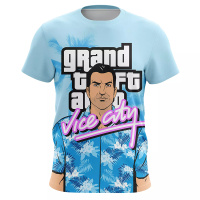 ราคา เกม GTA Grand Theft Auto Vice City 3D พิมพ์เสื้อยืดผู้ชายแฟชั่นขนาดใหญ่แขนสั้น Casual Tees เสื้อผ้าสบายเสื้อ (20398129482)