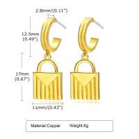 ราคา ต่างหูกุญแจสีทอง Vnox สำหรับผู้หญิงเครื่องประดับปาร์ตี้สร้อยข้อมือโลหะเทรนดี้ใหม่ต่างหูห้อยสี่เหลี่ยมรูปทรงเรขาคณิต (18156121768)