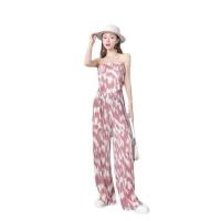 ราคา พร้อมส่ง ชุดเซ็ท 2 ชิ้น เสื้อเกาะอก กางเกงขายาว ชุดเซ็ทลายมัดย้อม พร้อมส่ง (15800639389)