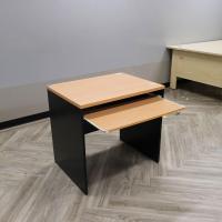 ราคา โต๊ะทำงานไม้สีน้ำตาล ขาไม้สีดำ แบรนด์ STABLE มีลิ้นชักคีย์บอร์ด (15599781707)