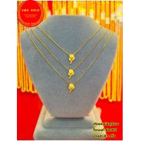 ราคา จี้ทองคำแท้ 99 99 หนัก 0 1 กรัม พร้อมสร้อยคอเงินชุบทอง ยาว 22 cm (14274028101)