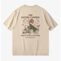 ราคา พร้อมส่ง The nature campingเสื้อยืดแขนสั้นพิมพ์ลายข้อความ สีกากี s 5xl (21177528150)