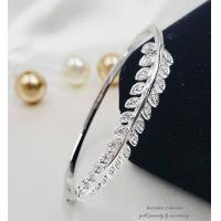 ราคา ManeeNopparut มณีณพรัช กำไล ใบมะกอกทองขาว ศก 5 5 ซม รุ่น BG002101 (372180679)