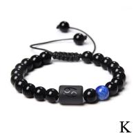 ราคา 12 Constellations Woven Bracelets 8mm Black Beads Stretchable Bangle Gifts Women For Men V1N4 (19659720056)