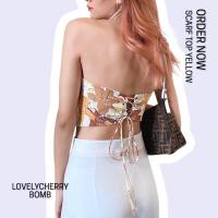 ราคา scarf top เกาะอกทรงสามเหลี่ยมผ้าเช็ดหน้า ข้างหลังคอร์เซ็ท (16580187147)