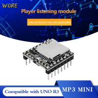 ราคา Lowest price WORE TF Card U Disk MINI MP3 dfplayer MODULE บอร์ดเสียง ถอดรหัส MP3 WAV WMA (20139968944)