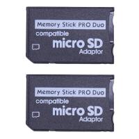 ราคา 2X Memory Stick Pro Duo Mini MicroSD TF to MS Adapter SD SDHC Card Reader for Sony PSP Series (20091277525)