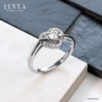 ราคา Lenya Jewelry แหวนเพชร DiamondLike ดีไซน์รูปหัวใจล้อมเพชรเม็ดหลัก พร้อมชูเพชรเม็ดกลางให้โดดเด่นขึ้น ตัวเรือนเงินแท้ชุบทองคำขาว (1353004877)