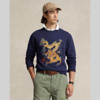 ราคา Polo Ralph Lauren เสื้อสเวตเตอร์ผู้ชาย Lunar New Year Dragon Fleece Sweatshirt รุ่น MNPOKNI16823392 สีฟ้า (21283556535)
