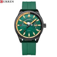 ราคา CURREN ผู้ชายแฟชั่นนาฬิกาแบรนด์หรูกันน้ำกีฬานาฬิกาซิลิโคนอัตโนมัติวันที่นาฬิกาข้อมือทหาร (21171141137)