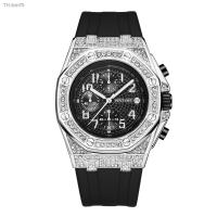 ราคา นาฬิกา Mens watch brand than mechanical watches retro character set auger big dial timer function noctilucent quartz (18974543794)