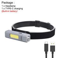 ราคา Super Bright Portable Headlight Outdoor Safety Light YD2316 XTE COB LED Mini Work Light Built in Battery TYPE C Night Running Light IPX4 Waterproof (21037900233)