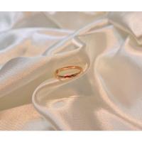 ราคา แหวนบาง แหวนรายเส้นพรอย สแตนเลสแท้ ไทเทเนี่ยมเคลือบทองเค ใส่ไม่แพ้ไม่ดำ (16983059928)