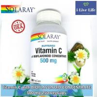 ราคา วิตามินซี สูตรบัฟเฟอร์ Buffered Vitamin C with Bioflavonoid Concentrate 500 mg 250 VegCaps Solaray (5969120208)