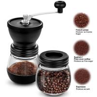 ราคา คู่มือเครื่องบดกาแฟพร้อม Storage Jar เครื่องบดกาแฟวินเทจ Coffee Bean Grinder เครื่องบดสมุนไพร บดเมล็ดถั่ว ที่บดเม็ดกาแฟ Alphamart (967788579)