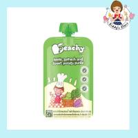 ราคา Peachy พีชชี่ แอปเปิ้ลผสมน้ำผักโขมและมันเทศบด สำหรับเด็ก 6 เดือน 110g (18570988595)