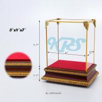 ราคา ตู้อะคริลิคฐานไม้ติดคิ้วมุมสีทอง ตู้ครอบพระอะคริลิค ตู้ครอบพระฐานไม้ (17421539581)
