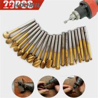 ราคา LIZHOUMIL ชุดหัวสว่านโรตารี่20ชิ้นสว่านหัวเจาะสว่านเจาะไม้ก้าน1 8นิ้ว 3มม สำหรับงานแกะสลักงานไม้ DIY (20372533595)