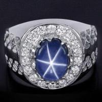 ราคา แหวนเงินแท้ 925 พลอยไพลินสตาร์ Blue Star Sapphire น้ำหนัก 2 88 กะรัต เนื้อเนียนขาสวยค่ะ (19756245209)