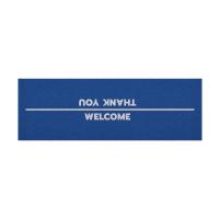 ราคา MT04 00000113 พรมดักฝุ่น พรมเช็ดเท้า ลาย welcome thank you สีน้ำเงิน ขนาด 40x120 ซม (21073091744)