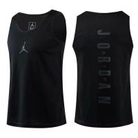 ราคา กีฬา AJ เสื้อกล้ามบาสเก็ตบอลชายแห้งระบายอากาศวิ่งฟิตเนสเทรนเนอร์สีดำและสีขาวบางแขนกุดเสื้อยืดทรงหลวม (20532009409)