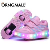 ราคา ORNGMALL ไฟ LED รองเท้าผ้าใบขนาดใหญ่พิเศษ27 43รองเท้าไฟ LED สำหรับเด็กผู้หญิงเด็กผู้ชายกับล้อรองเท้าสเก็ตลูกกลิ้งรองเท้าลูกกลิ้งรองเท้าสเก็ตเด็กเด็กหญิงเด็กชายนำรองเท้ามีไฟ (20458310567)