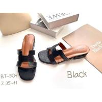 ราคา รองเท้าแตะผู้หญิง รองเท้าลำลองผู้หญิง หน้าHermes แบรนด์Niwa Shoes รุ่น BT 504ส้นสูง 1 นิ้วค่ะ (16137941981)