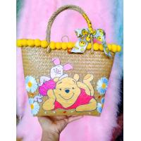 ราคา กระเป๋าสานกระจูดลายหมีพู ขนาด 10 10 นิ้ว งานมาใหม่สวย น่ารัก (16934768529)