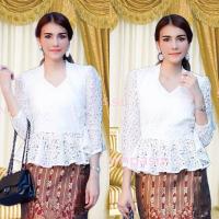 ราคา Nangfa เสื้อลูกไม้ งานพรีเมี่ยม ผ้าลูกไม้นิ่มยีดหยุ่น อก 32 36 34 38 38 40 40 42 42 46 นิ้ว เสื้อลูกไม้สีขาว เสื้อลูกไม้แขนยาว คอวี คอปีน Lace Blouse (18999078578)