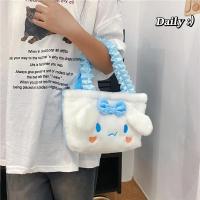 ราคา กระเป๋ากำมะหยี่ลาย Hello Kitty Sanrio อนิเมะกระเป๋าถือ Cinnamoroll Kuromi เมโลดี้นิ่มลายการ์ตูนกระเป๋าเครื่องสำอางของขวัญเด็กผู้หญิง (21170713219)
