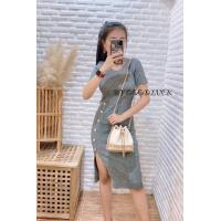 ราคา Studio เดรสไหมพรม งานเข้ารูป ไหมพรมผ้าร่องผ้ายืดตามตัวนะคะ เดรสยาวผ่าหน้า งานสวย งานแซ่บ (16950099210)