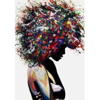 ราคา สาวแอฟริกันบทคัดย่อผ้าใบ Art Modern Graffiti Wall พิมพ์แอฟริกันงานศิลปะรูปภาพสำหรับห้องนั่งเล่น Wall Decor 1018 (20704124086)