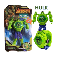 ราคา หุ่นยนต์ 3IN1 แปลงร่างได้ ลายซุปเปอร์ฮีโร่ นาฬิกาข้อมเด็ก มีไฟฉายภาพได้24รูปภาพพการ์ตูน RC117 (2468244330)