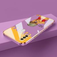 ราคา JIUMOO เคสสำหรับ OPPO A31 2020 A8เคสโทรศัพท์ลายการ์ตูนหมีพูห์หรูหราชุบกันกระแทกฝาครอบด้านหลังทั้งหมดเคสกล้องขอบด้านข้างเป็นซิลิโคนนิ่มเคสป้องกัน (12071465105)
