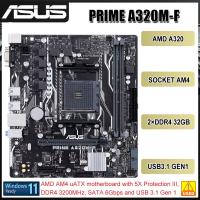 ราคา A320 Motherboard PRIME A320M F AM4 Motherboard For AMD Ryzen 55600 cpu DDR4 32GB PCI E 3 0 SATA III USB3 1 Micro ATX (18507132015)